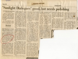 Sunlight Dialogues - article 1